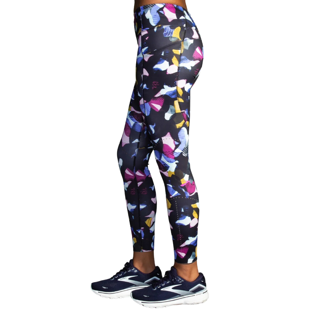 Women's Brooks Method 7/8 Running Tights in Fast Floral Print at the Run Hub 