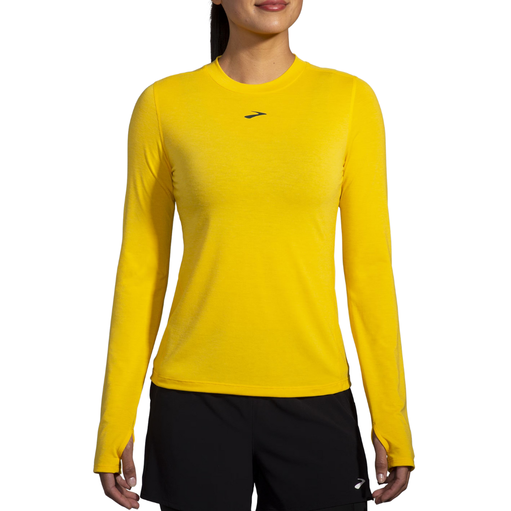Women's Brooks High Point Long Sleeve Top | Lemon Chrome | The Run Hub