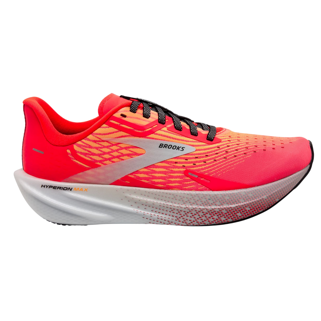 Women's Brooks Hyperion Max Racing Shoe | Fiery Coral/Orange Pop/Blue | The Run Hub