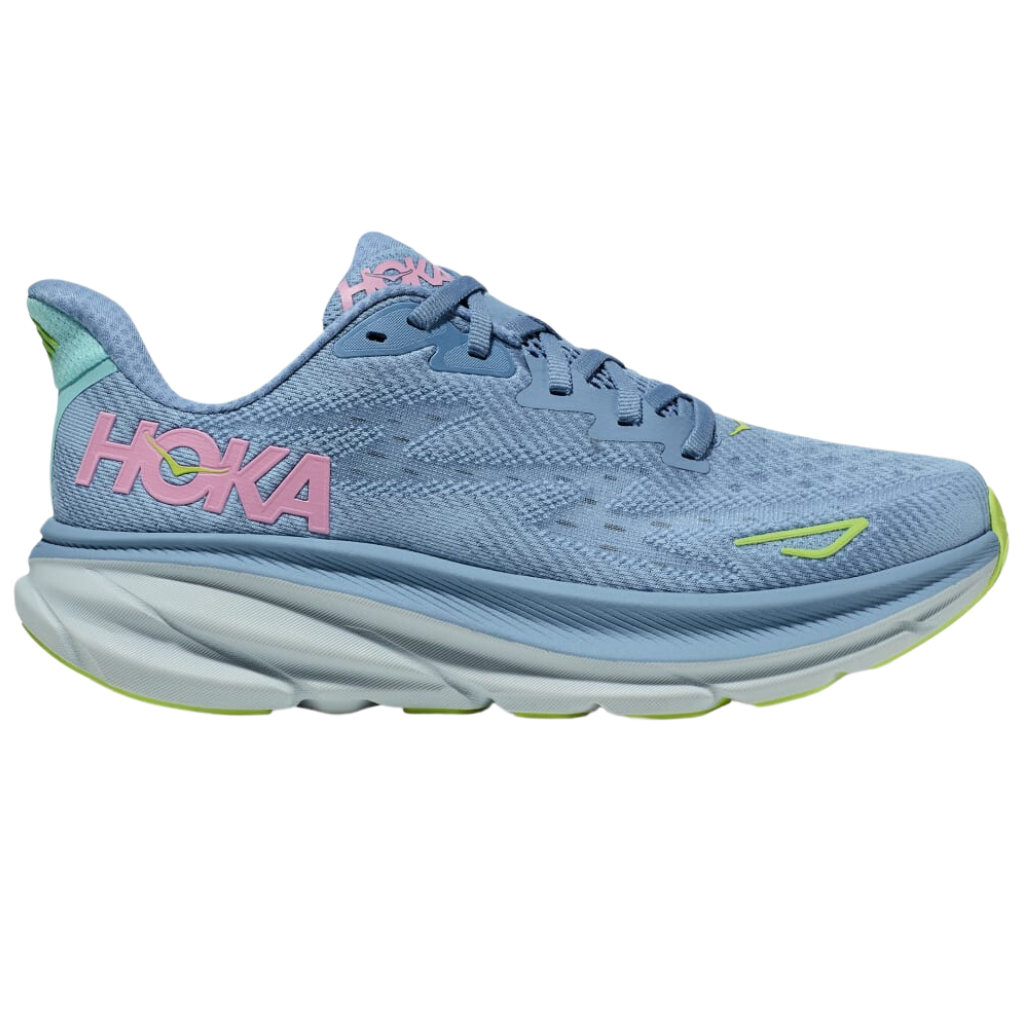 Women's HOKA Clifton 9 WIDE Neutral Running Shoe | Dusk / Pink Twilight | The Run Hub