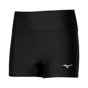 Womens MIZUNO VOLLEYBALL athletic fitted Black spandex shorts L running