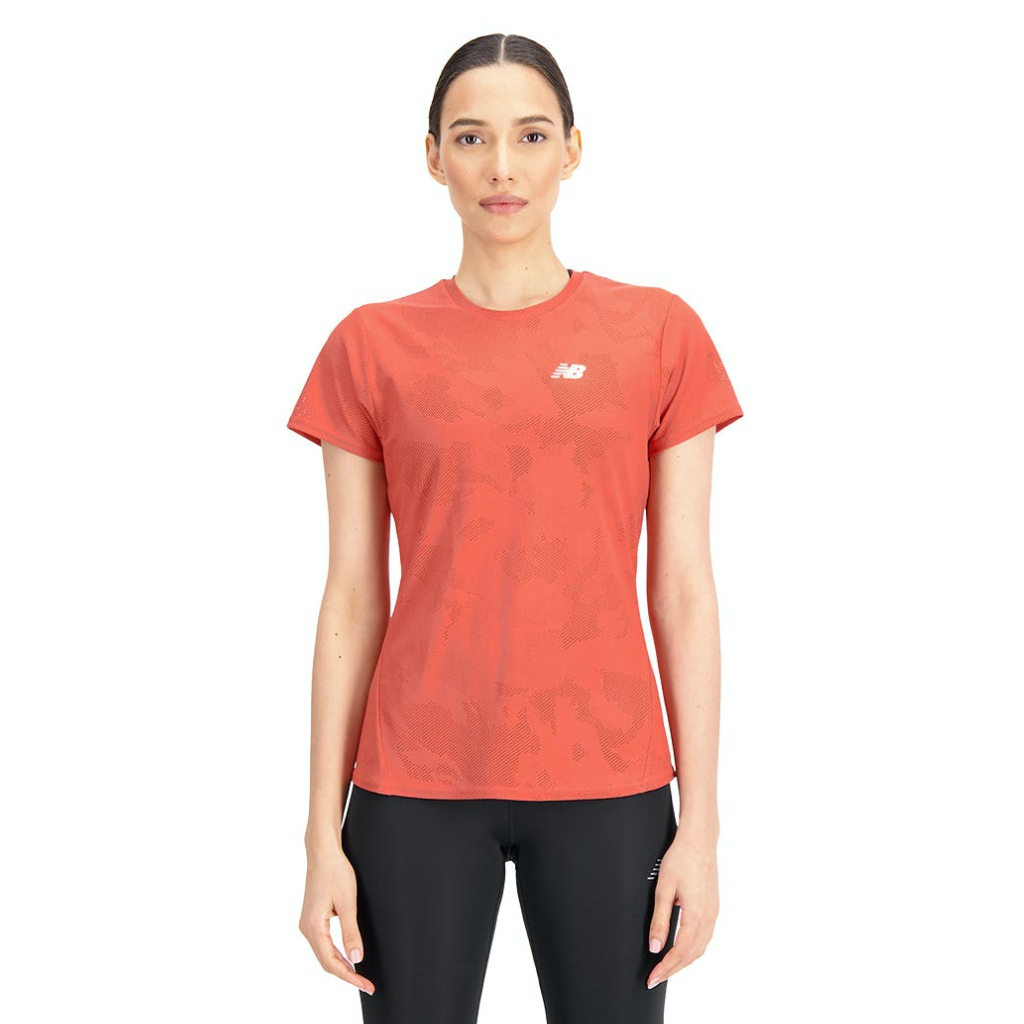 Women's New Balance Q Speed Jacquard T-Shirt in Astro Dust WT33280 ASU The Run hub