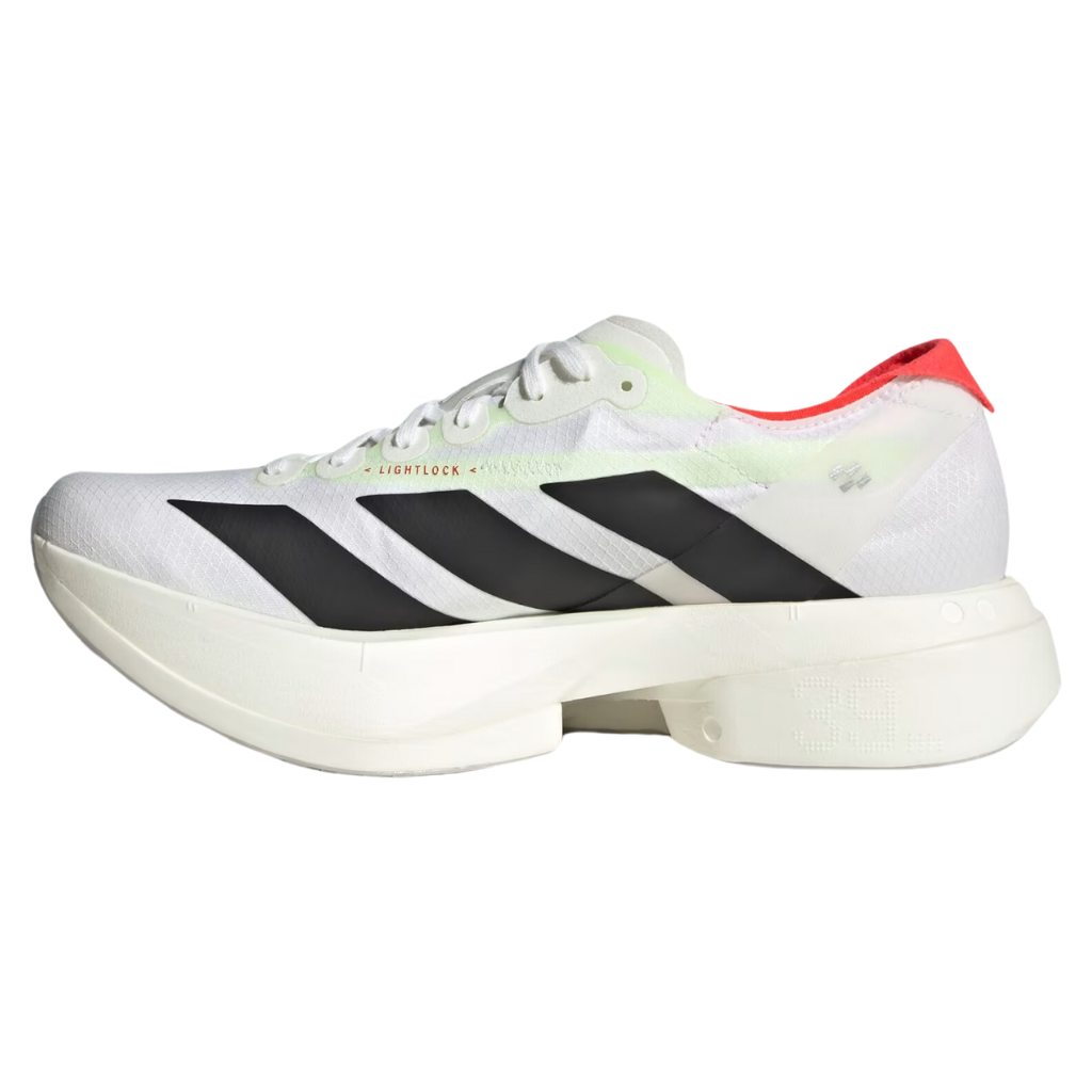 adidas Adizero Men's Adios Pro 4 Racing Shoe | Cloud White Core Black Silver Metallic JR1094 | The Run Hub