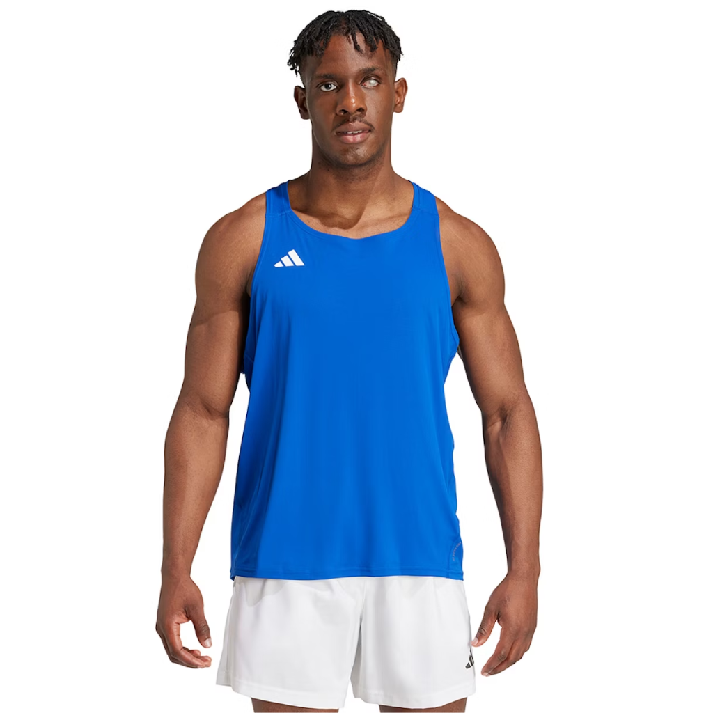 adidas Adizero Men's Essentials Singlet | Blue | IX2855 | The Run Hub