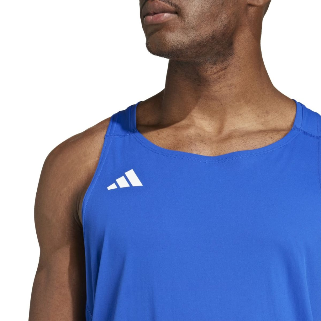 adidas Adizero Men's Essentials Singlet | Blue | IX2855 | The Run Hub