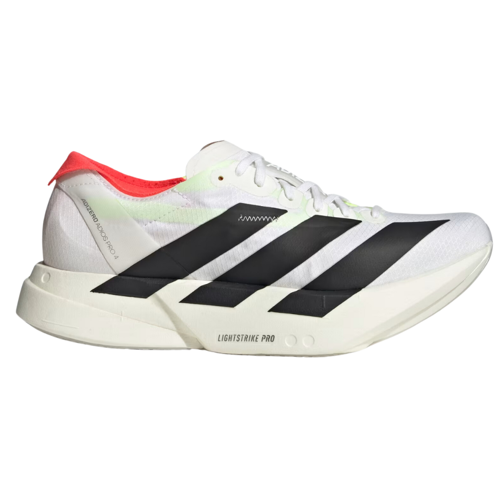 adidas Adizero Women's Adios Pro 4 Racing Shoe | Cloud White Core Black Silver Metallic | &nbsp;JR1163 | The Run Hub