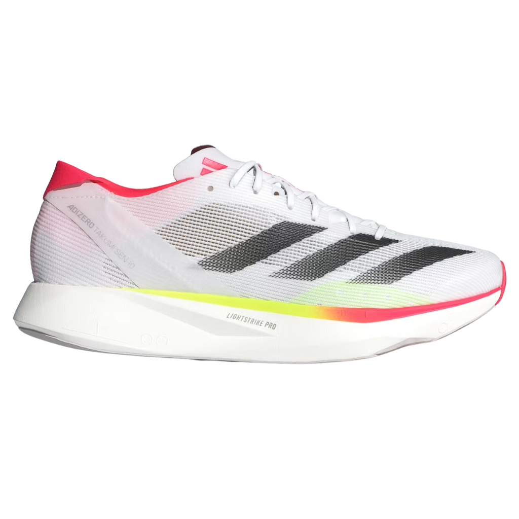 adidas Men's Adizero Takumi Sen 10 Racing Shoes | Cloud White / Core Black / Lucid Red | IH5712 | The Run Hub