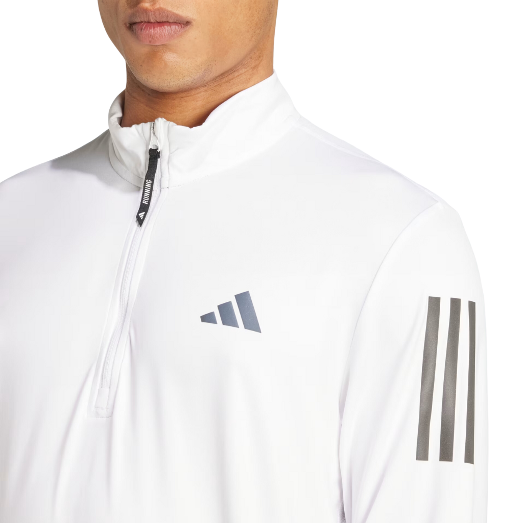 adidas Men's Own The Run Half Zip Track Top | White | IV5423 | The Run Hub