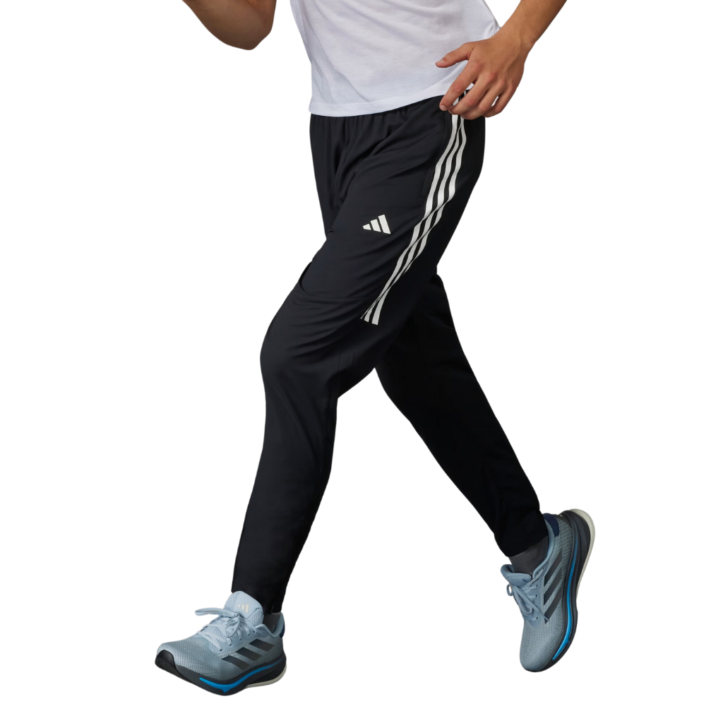 Adidas Men's Own the Run 3-Stripes Pants | IK4982 | Black | The Run Hub