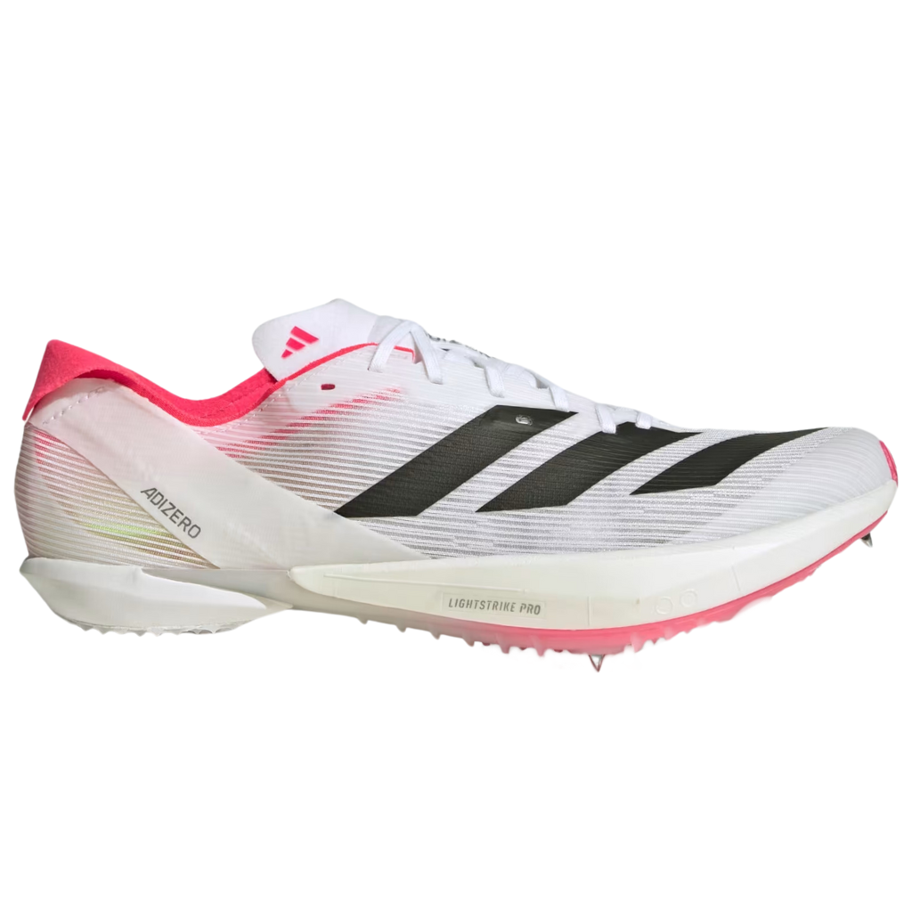 adidas Unisex Adizero Ambition Track and Field Spikes | Cloud White / Core Black / Lucid Red | IG1988 | The Run Hub