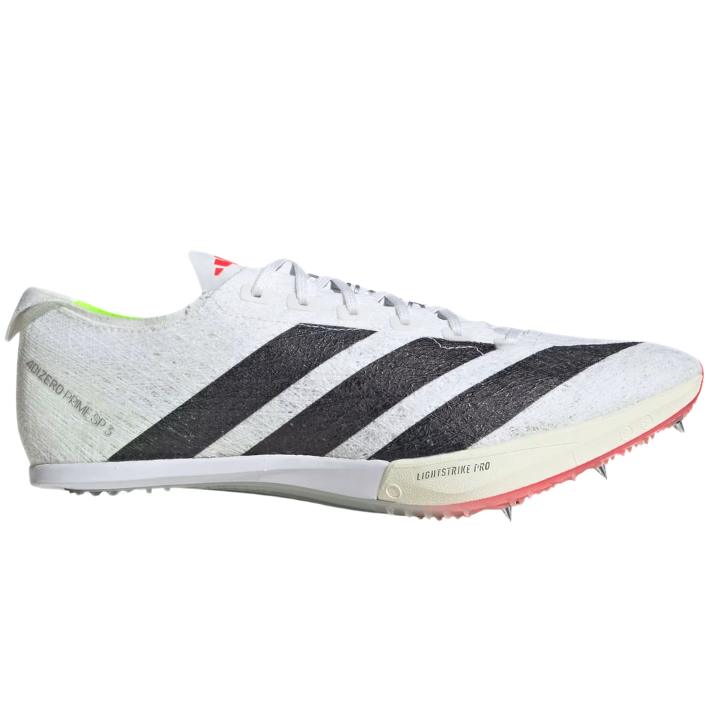 adidas Unisex Adizero Prime SP 3 Strung Track and Field Spikes | Cloud White / Core Black / Lucid Red | IH5801 | The Run Hub