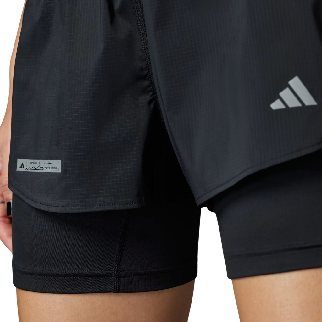 adidas Women's Ultimate 2 in 1 Shorts | IM1866 | Black | The Run Hub