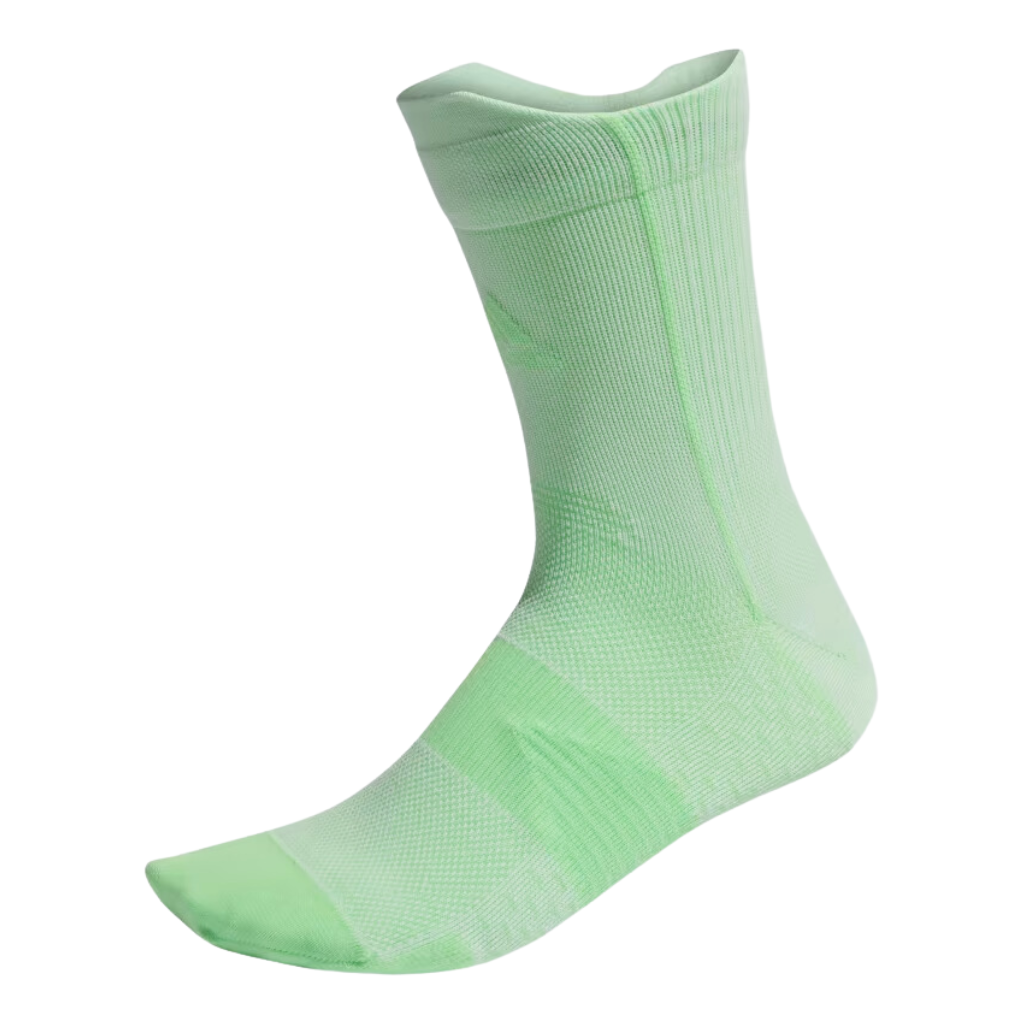 adidas adizero unisex Running Ankle Socks | White/Beam Green | IHN6315 | The Run Hub