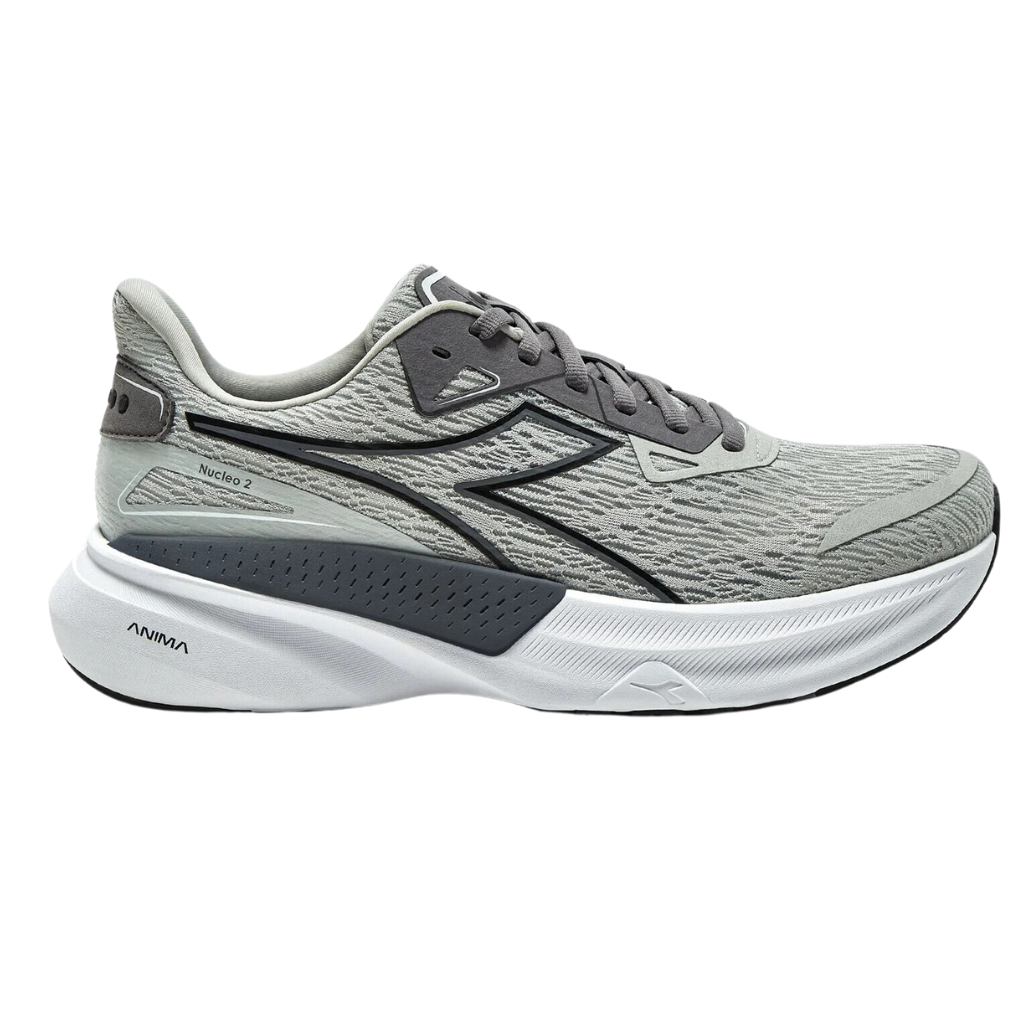 diadora Men's NUCLEO 2 Support Running Footwear | SILVER DD/STEEL GRAY/BLACK | 101.181846_C9614 | The Run Hub