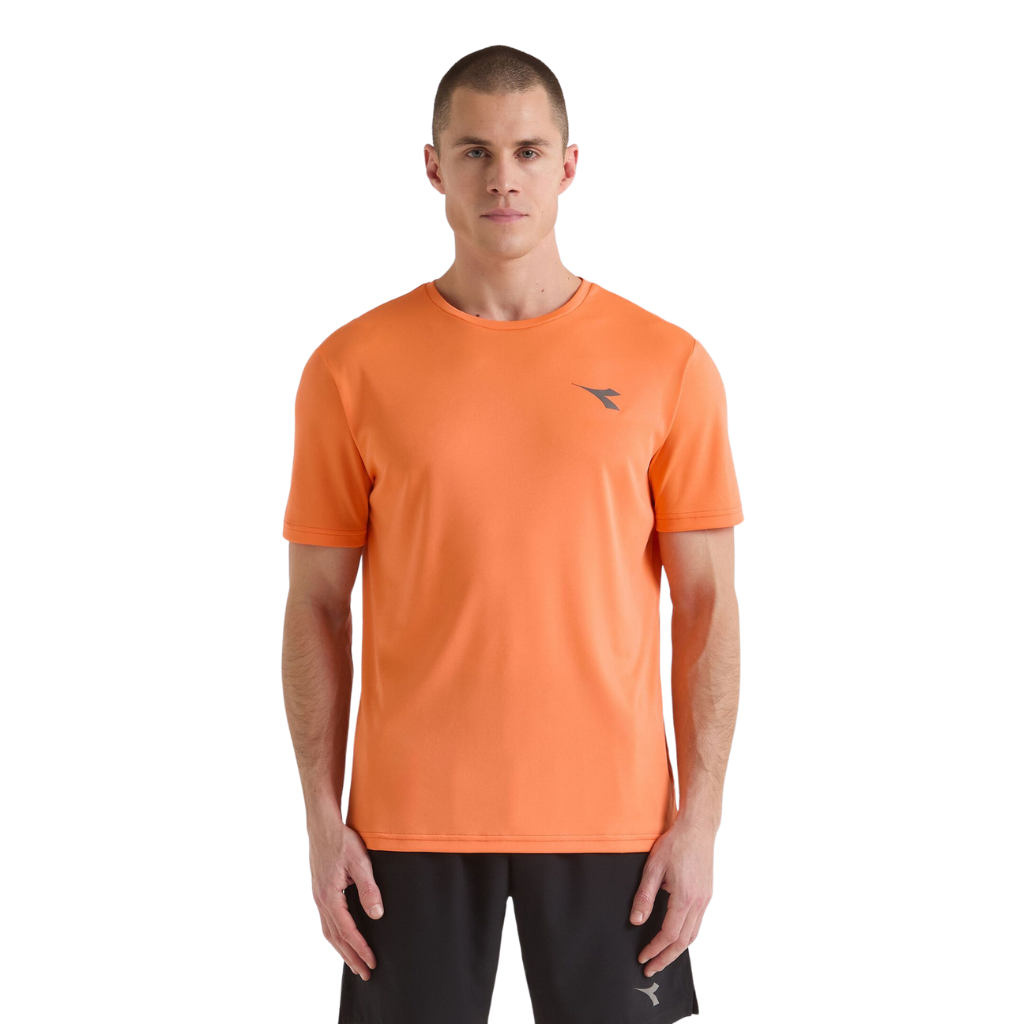 Diadora Men's SS T-Shirt Run | 102.180177_40050 | ORANGE NECTARINE | The Run Hub