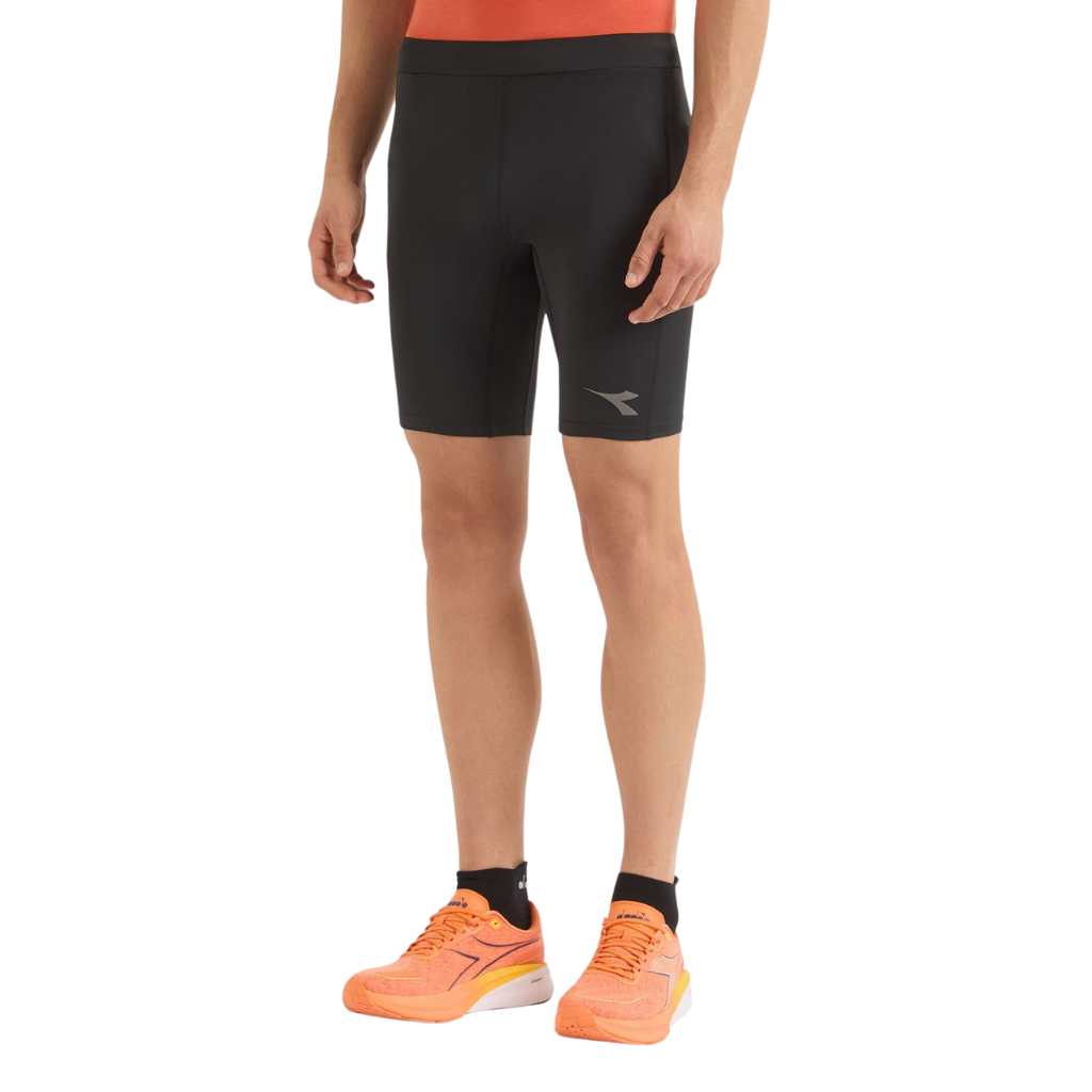 Diadora Short Tights | Black | Men's Running Shorts | The Run Hub