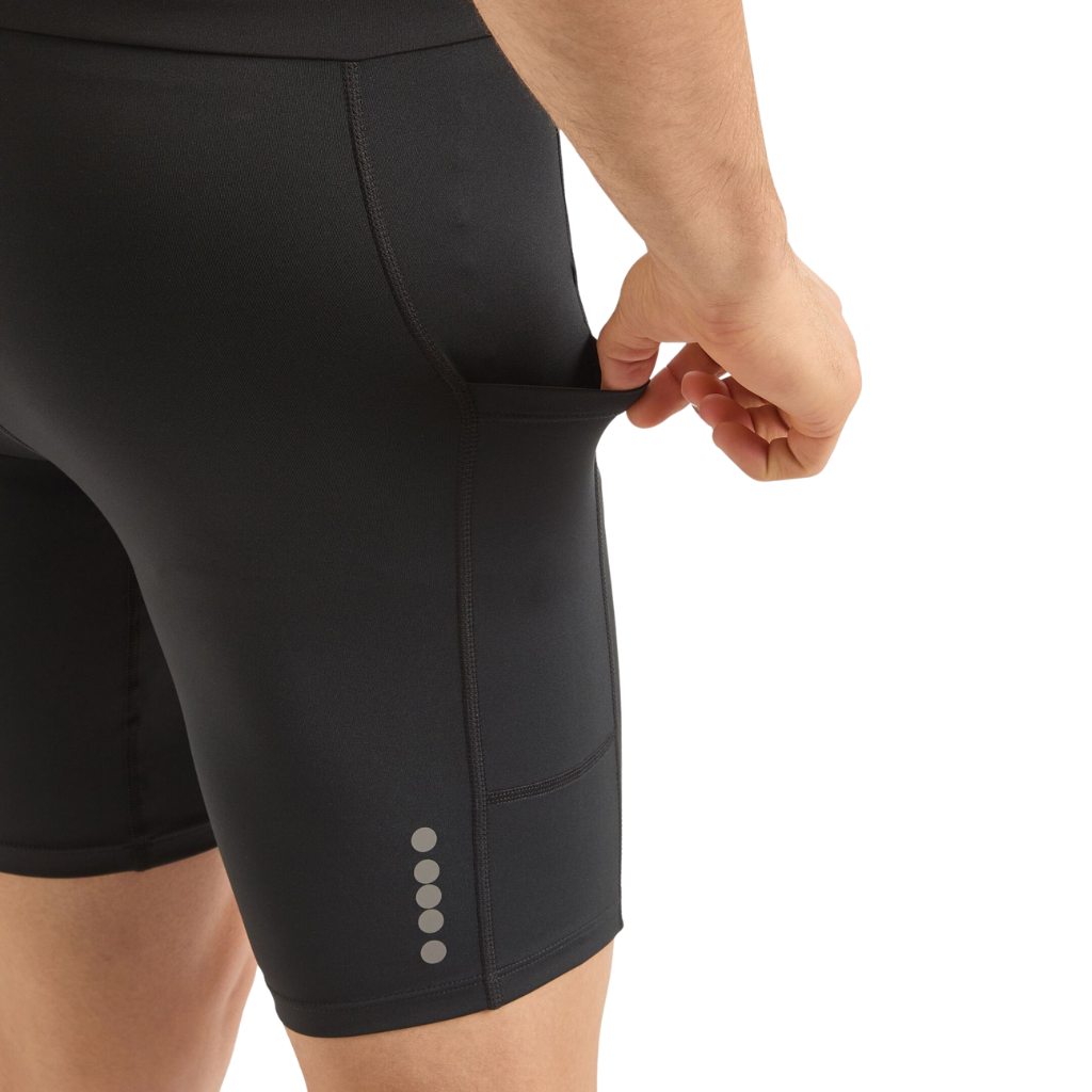 Diadora Short Tights | Black | Men's Running Shorts | The Run Hub