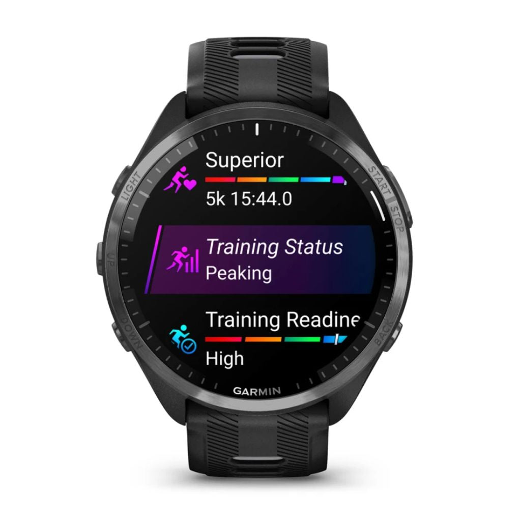 Garmin Forerunner® 965, the premium GPS running and triathlon smartwatch with a bright AMOLED touchscreen display and lightweight titanium bezel | The Run Hub
